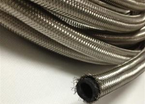 China AN4 / AN 6 Braided Rubber Fuel Hose for Automotive , Stainless Steel Outer factory
