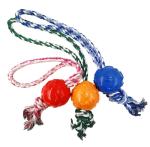 Teeth Cleaning Pet Chew Toys War Tennis Ball Rope Dog Toy 54G