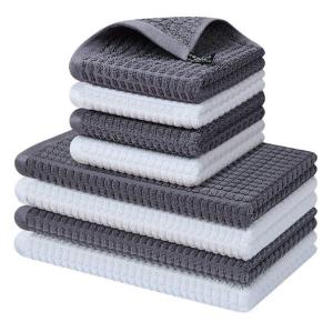 China Waffle Square Towel for Dishwashing Soft Non-Stick No Color Loss Pineapple Hair Towel factory