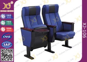 China Colorful Stacking Auditorium Church Hall Chairs With Tablet / Book Net Durable factory