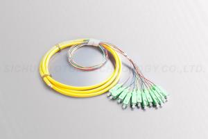 China 12 Colorful Fiber Optic Pigtail Connector SC APC / UPC ROHS Certification factory