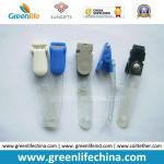 Colored Plastic Lanyard Alligator Lid Clips W/PVC Tape Office Fastener