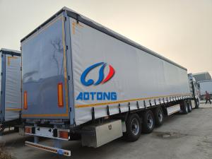 China Bulk Cargo Carrier Van Type Curtain Side Semi Trailers Light Weight factory