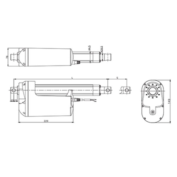48V High Force Linear Actuator 12000N Heavy Duty High Torque Linear Actuator