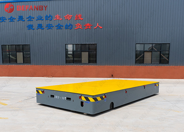 2019 Cheap Electric Outdoor Material Handling Lifting Equipment , Yellow Heavy Load Rail Transfer Car
