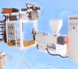 China PVC Thermal Shrinkage Blown Film Plant With Pillar Under Electric Lift SJ45X26-Sm700 factory