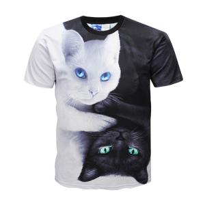 China Animal Printing Sublimation Sports T Shirts , Mens Sublimated Tee Short Sleeve factory
