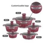 Wholesale 10 Pieces Cooking Pot Set Induction Non Stick Cookware Set Aluminium