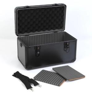 China Light Weight Black Aluminum Tool Storage Box With Shoulder factory