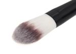 Angled Round Concealer Blending Brush Synthetic Hair Black Handle
