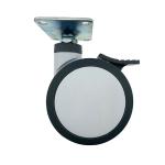 125mm PU Hospital Caster Wheel For Medical Equipment Furniture Trolley Castor