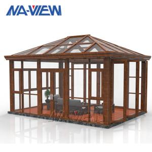 China Aluminum Alloy Gable Roof Sunroom Solarium And Conservatory Glass Sunroom Extensions factory