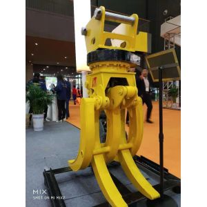 China Chinese Manufacturer Excavator Wood Grapple 5Ton Excavator Grapple Hydraulic/Manual Type Customized Rotating Degree Agriculture Manchinery Attachment factory
