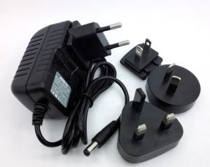 China 12V 2A exchangeable UK AUS USA EU AC plug 2M cable 18AWG cable LED light box factory