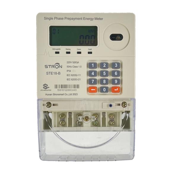 230V 60A STS 20 Digital Token Recharge Prepaid Single Phase Electricity Meter