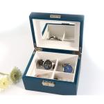 brown Portable Jewelry display Box PU Leather Storage Case