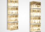 Crystal long wall lamp hotel lobby club hall large long wall lamp villa sales