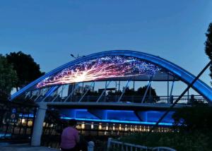 China Full Color Hd IP67 Outdoor LED Transparent Screen 260W/Sqm factory