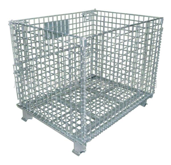 Visible 4”X2” Wire Mesh Storage Crates , Collapsible Metal Containers 38x30x28