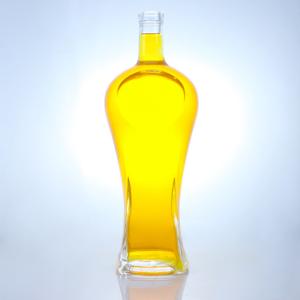 China Clear or Customized Special Shape Cork Cap Spirit Glass Bottle for Whisky Vodka Tequila Gin Rum Made factory