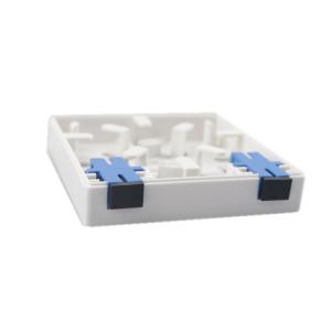 China FTTH Indoor 86 Type 2 core splice box Fiber Optic Termination Box Fiber Socket Panel factory