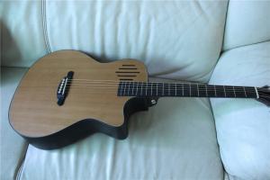 China All solid wood 14th guitar customized acoustic electric guitar in satin finishing factory