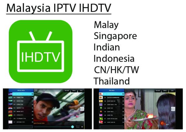 IHDTV IPTV Malaysia Singapore Live Channel Subscription for malay SG Indian