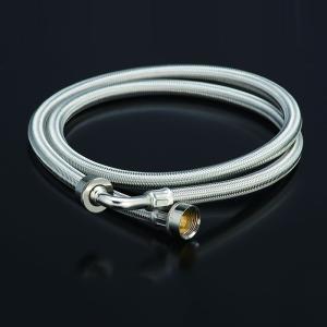 China Polish Surface PVC Flex Braided Hose Washing Machine Corrugated Rubber Hose factory