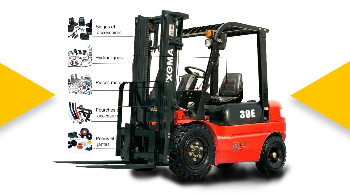 1600x180x80mm 5 Ton Forklift Mitsubishi S4S Engine 3000mm Lifting Height