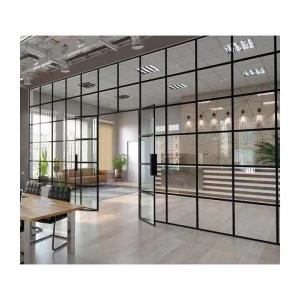 China Stainless Steel Aluminium Glass Partition Wall Foldable Movable Office Dividers factory
