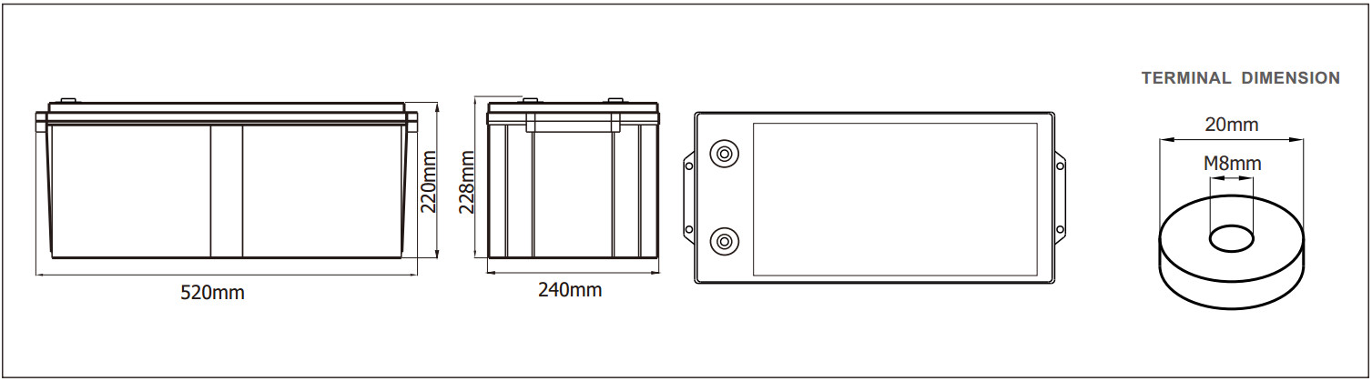 200AH Sealed Lead Acid Battery Environmental Friendly For Emergency Light Systems