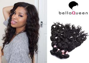China Smooth Water Wave Grade 7A Virgin Hair , Natural Black Human Hair Wefts factory