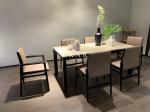 Modern Rectangle Marble Top Solid Wood Set Dining Table Design