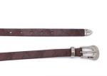Brown Color Women's Fashion Leather Belts / Snakeskin Embossed Casual Dress Belt