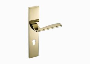 China OEM Brass Lever Door Handles Light Luxury Interior Door Lock 134mm 63mm factory