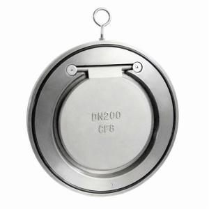 China Stainless Carbon Steel cf8 cf8m wcb Rubber EPDM NBR Viton Lined Single leaf thin disc Flapper Swing Check Valve DN150 factory