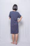 Yarn Dye Viscose / Elasthan Stripped Pajamas Ladies Summer Short Sleeves