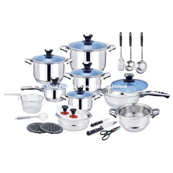 27pcs Private Label Anti corrosion Stainless Steel Cooking Pot for Kitchen