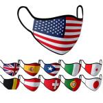 Swil Fashionable Flag Pattern Digital Printing Face Mask 12x17cm CMYK Printing