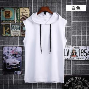 China Fashion Sleeveless Casual Hoodies Outdoor Gym Tank Tops For Man factory