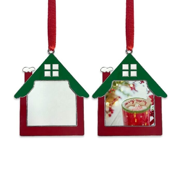 Customized Sublimation Blank Metal Christmas Ornaments DIY Christmas Gifts