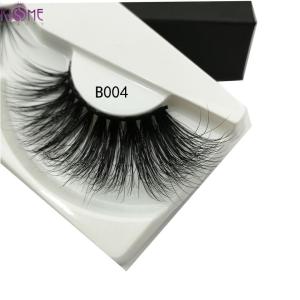 China Multi Layers Fluffy Mink Eyelashes / Real Siberian Mink Lashes 25mm Length factory