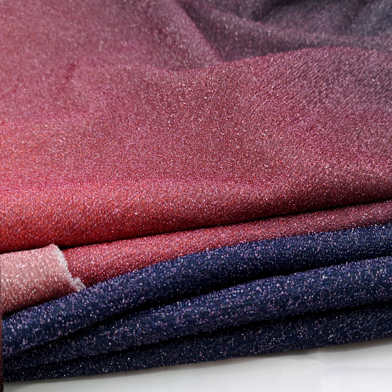 Fancy Gradient Color 147cm Stretch Sequin Fabric Tricot Knitted