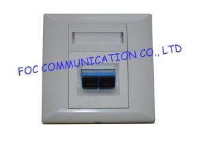 China Wall Mounted 2 Port Fiber Optic Termination Box Outlet SC Duplex Adapter Loaded factory