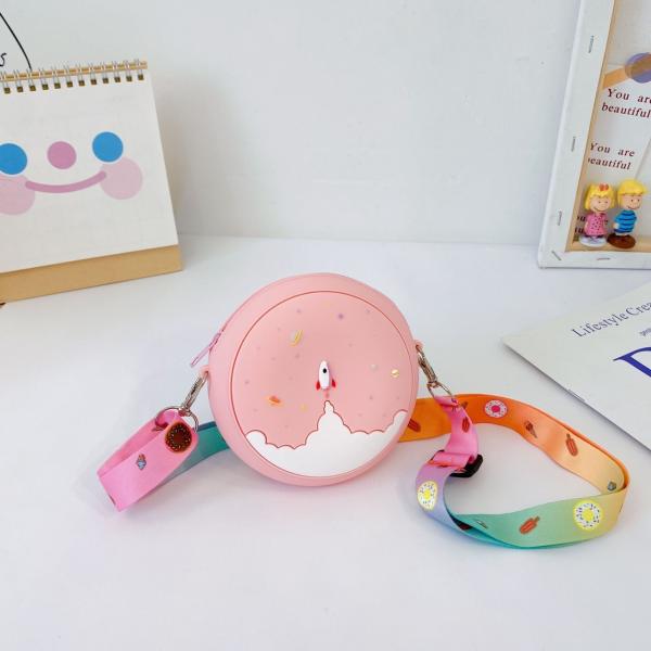 Silicone Key Coin Purse Cute Rainbow Butterfly Tray Change Bag Makeup Bag Wallet Pouch Case With Zipper Lanyard HandBag