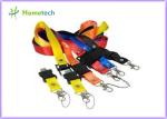 Promotional yellow item usb disk custom logo 8gb 16gb neck strap lanyard usb