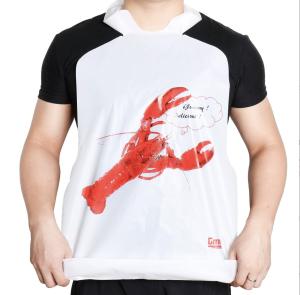 China Wholesale Custom Printed Crab Lobster Seafood Cajun Boil Bib Adult Disposable Bib For Restaurant factory