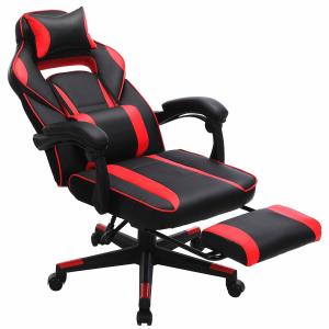 China Racing Gaming Chair with Footrest Tilt Mechanism and Lumbar Support Swivel Chair Style factory