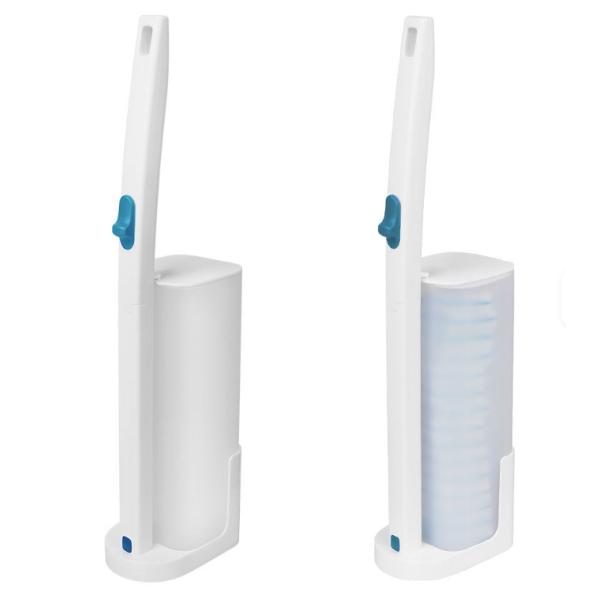 White Replaceable Head Innovative Design Toilet Brush High-End Designed For Bathrooms