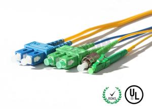 China Single Mode Fiber Optic Pigtail 0.9 / 2.0 / 3.0mm SC APC Pigtail Fan - Out Pigtail factory